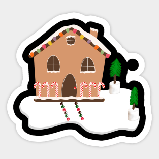 Candy gingerbread house Sticker